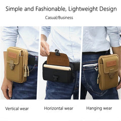 Men PU Leather Waist Bag Cell Phone Purse Pocket