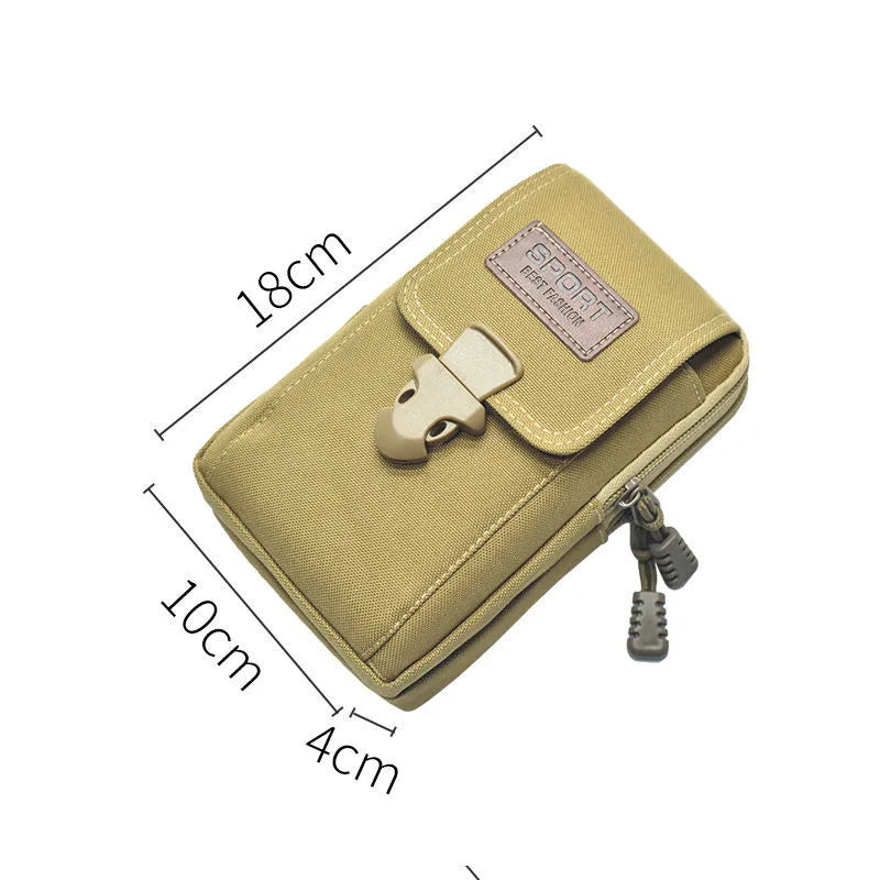 Men PU Leather Waist Bag Cell Phone Purse Pocket