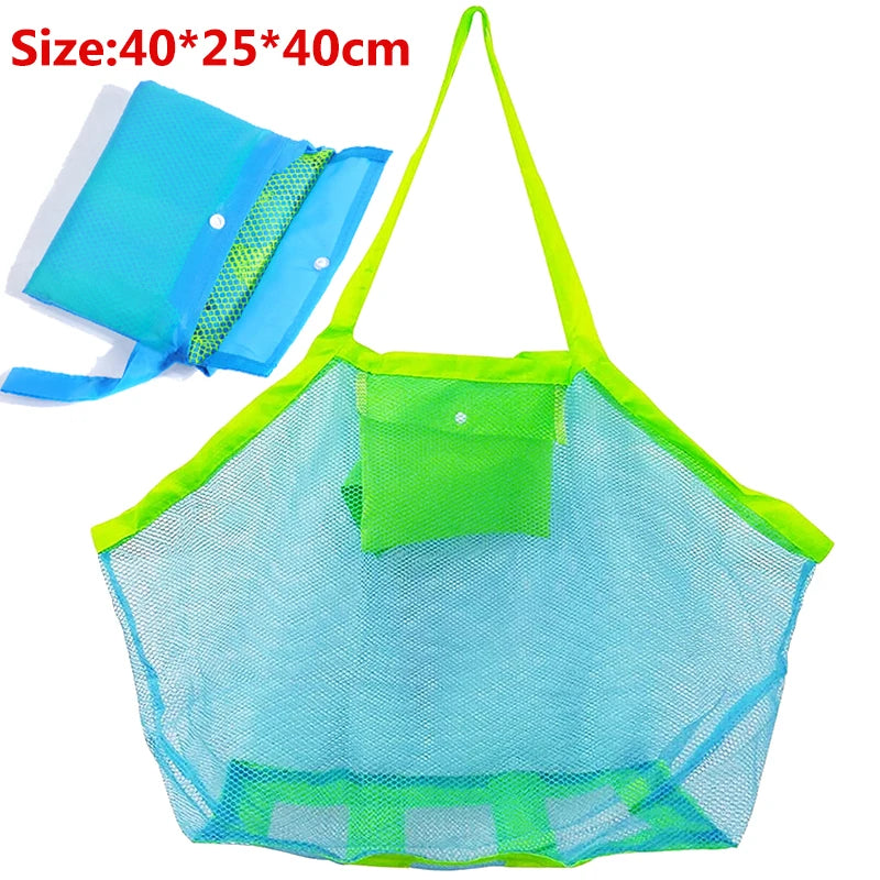Kids Foldable Beach Bag Mesh Swimming Toy Storage Bag