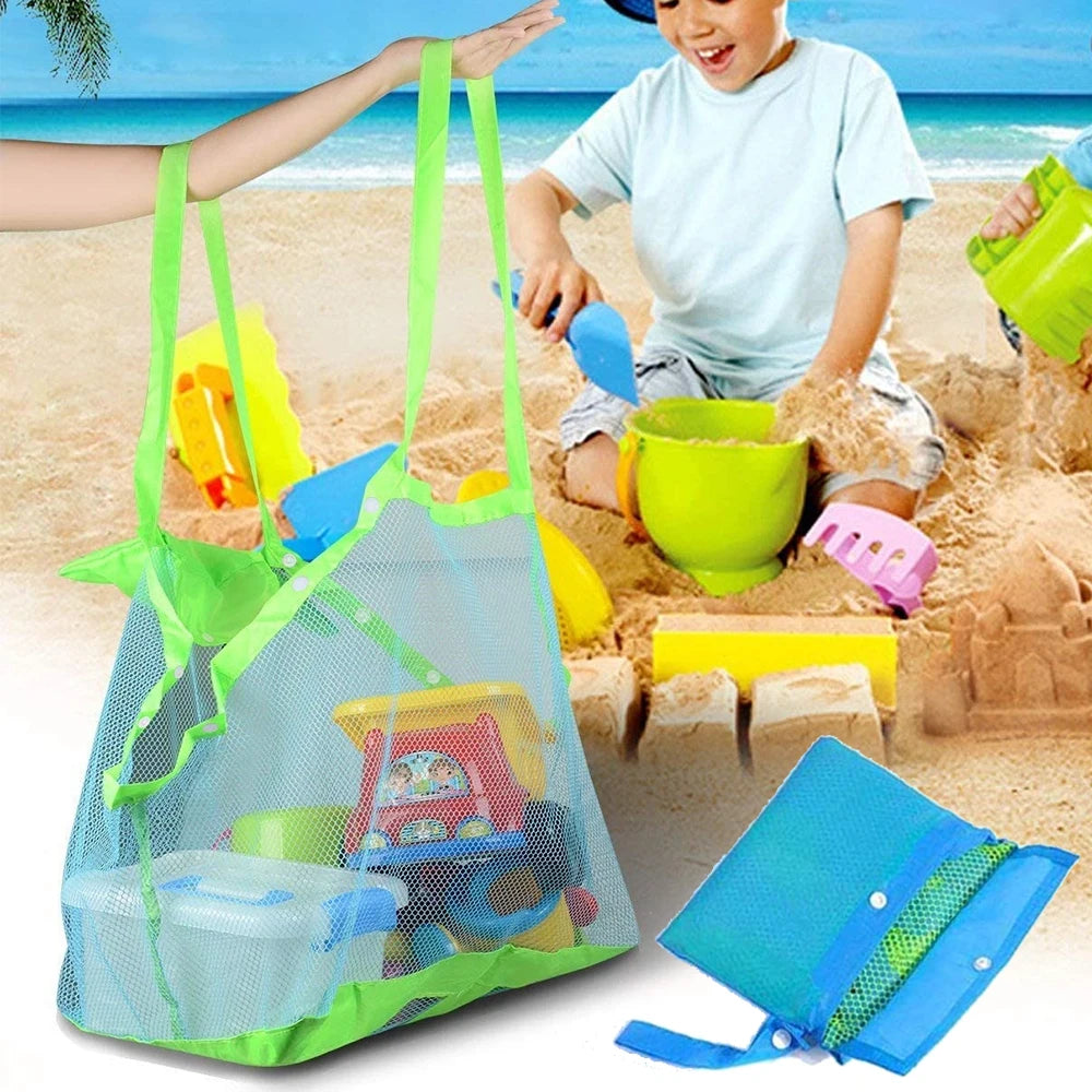 Kids Foldable Beach Bag Mesh Swimming Toy Storage Bag