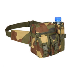 Tactical Waist Pack with Water Bottle Holder Waterproof 800D Belt Bum Bag