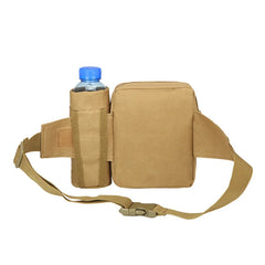 Tactical Waist Pack with Water Bottle Holder Waterproof 800D Belt Bum Bag
