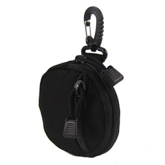 Tactical Round Key Case Storage Bag Hook Zipper Key Case