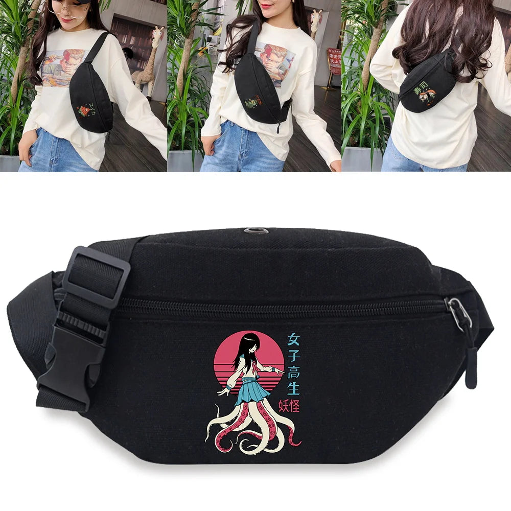Monster Print Waist Bag Running Belt Pouch Fanny Pack