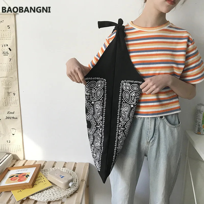 Large Printing Slouch Bag for Women - Big Capacity Shopper Bag