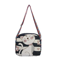 Owl Elephant Print Crossbody Bag Harajuku Travel Students