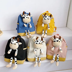 Kids Cow School Backpack for Girls Boys