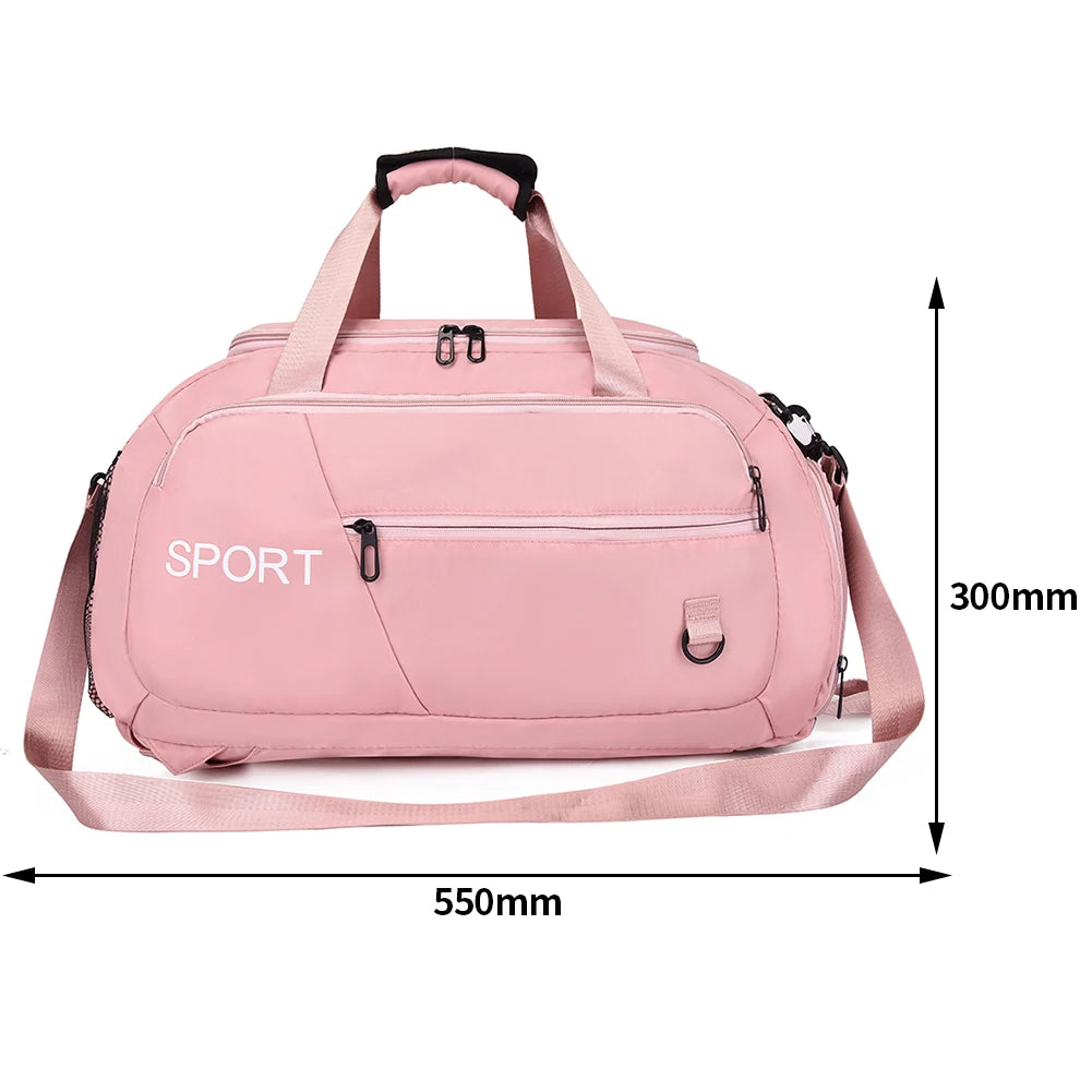 Oxford Fitness Gym Bag with Shoe Compartment for Outdoor Training