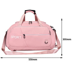 Oxford Fitness Gym Bag with Shoe Compartment for Outdoor Training