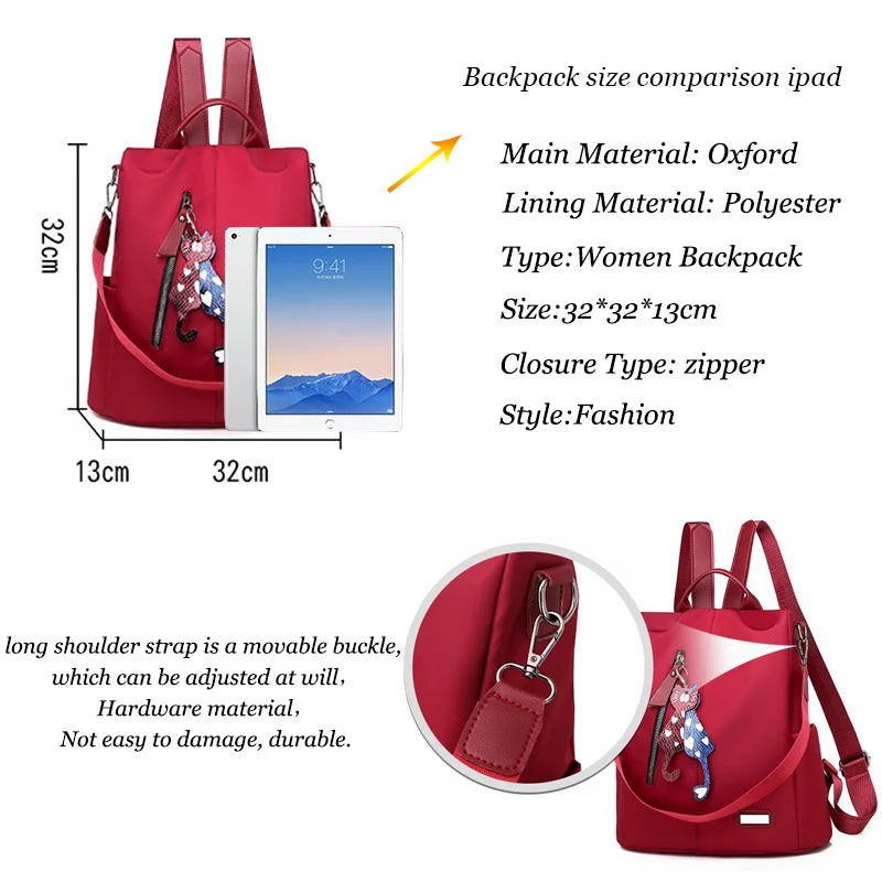 Oxford Ladies Backpacks Waterproof Women Bags Female Laptop Shoulder Backpack