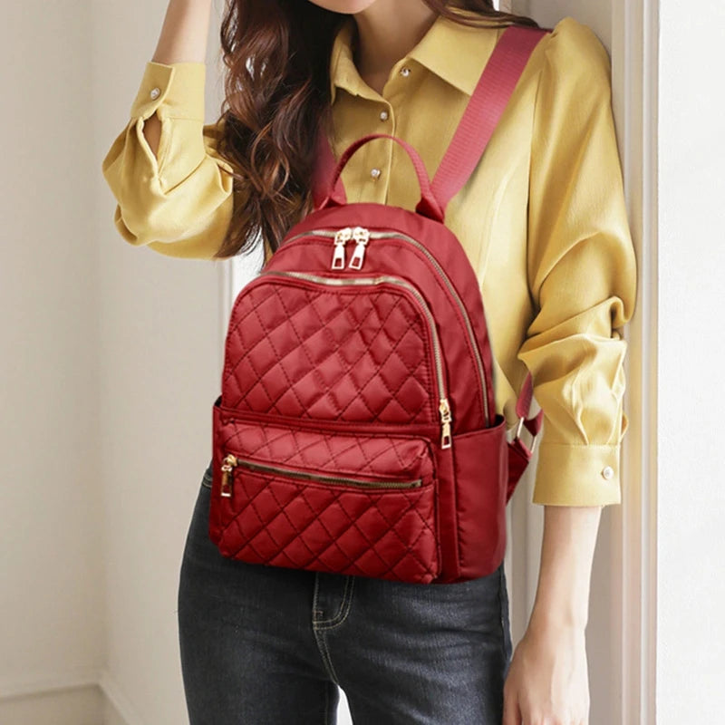 Women's Oxford Cloth Backpack for Leisure Travel