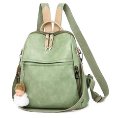 PU Female Backpacks Ladies Leather School Bags Large Capacity