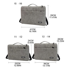 Durable PU Laptop Shoulder Bag Briefcase 12-16in Tablet Sleeve