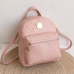 PU Leather Mini Backpack Multi-Function Phone Pouch Pack Casual Student Bookbags