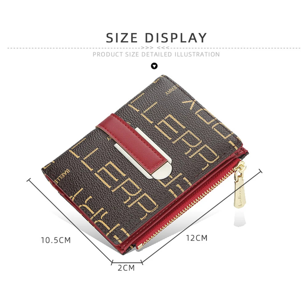 PU Leather Bifold Wallet for Working Office Business Large Capacity Lightweight