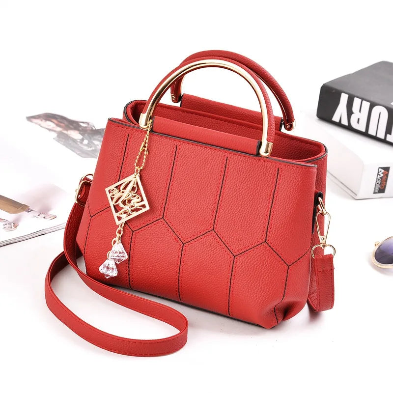 PU Leather Classic Style Female Shoulder Bag Large Capacity Women Handbag