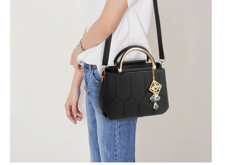PU Leather Classic Style Female Shoulder Bag Large Capacity Women Handbag