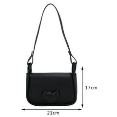 PU Leather Crossbody Bag Love Clasp Shoulder Bag