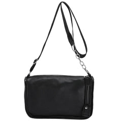 Soft PU Leather Crossbody Bag with Chain Strap