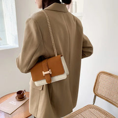 Women's PU Leather Crossbody Bag Flap Shoulder Messenger Bag