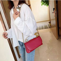 PU Leather Chain Shoulder Bag Party Clutch Mini Crossbody Tote Female