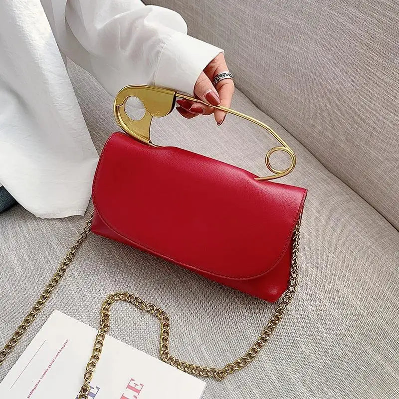 PU Leather Chain Shoulder Bag Party Clutch Mini Crossbody Tote Female