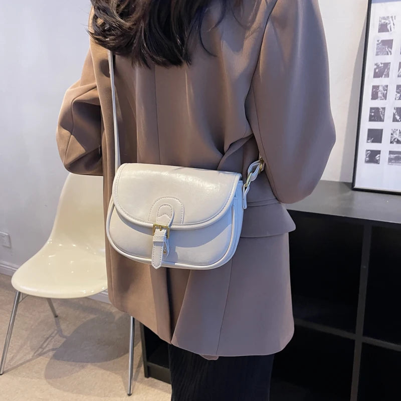 PU Leather Handbags For Women Texture Shoulder Bags Western Style