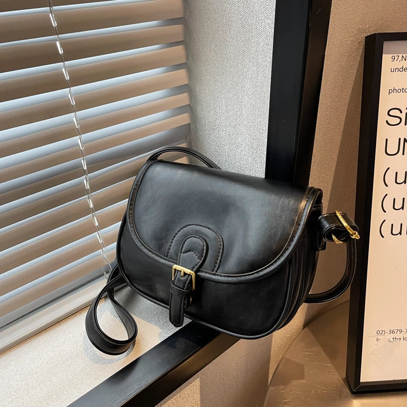 PU Leather Handbags For Women Texture Shoulder Bags Western Style