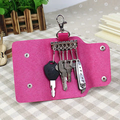 PU Leather Key Chain Accessory Pouch Bag Wallet Case Key Holder
