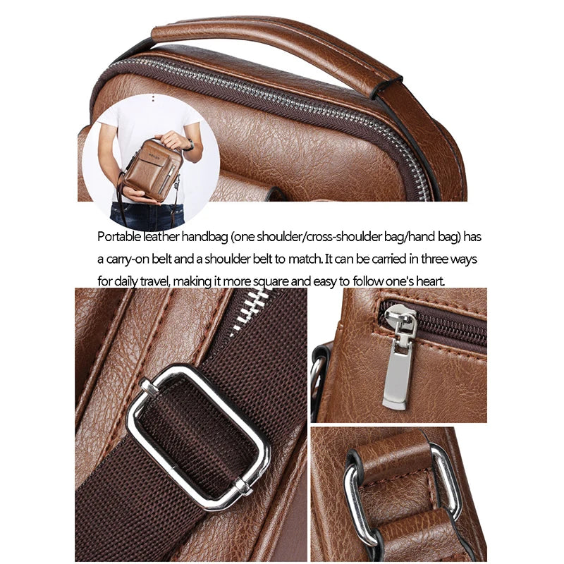 Men's Anti-theft Crossbody Bag Waterproof Handbag Short Trip Pack