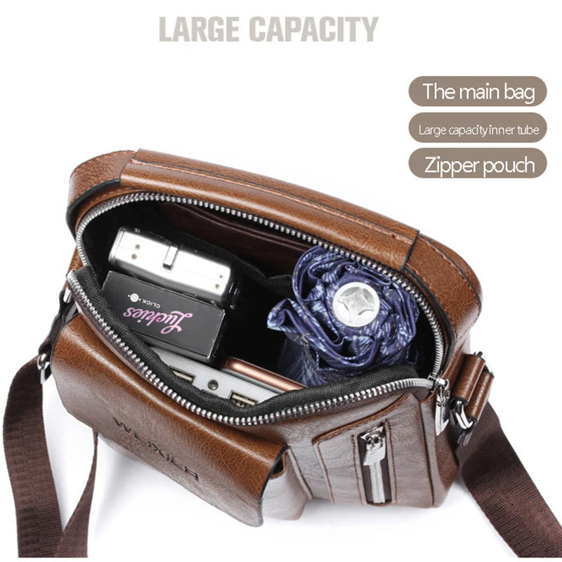 Men's Anti-theft Crossbody Bag Waterproof Handbag Short Trip Pack