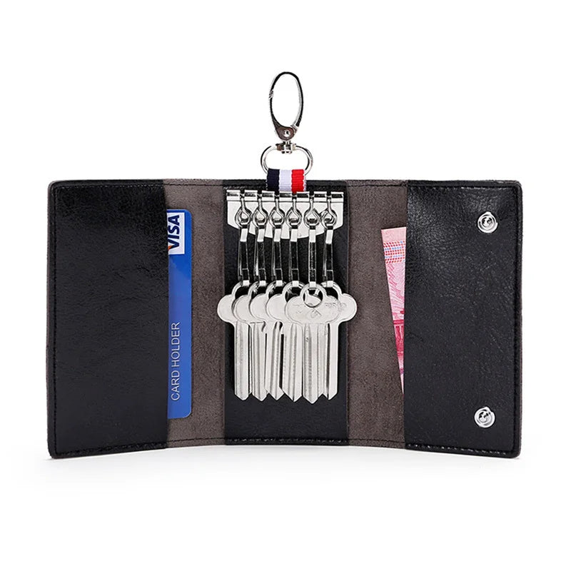 PU Leather Key Wallet Multi-function Key Chain Wallet Portfel Damski