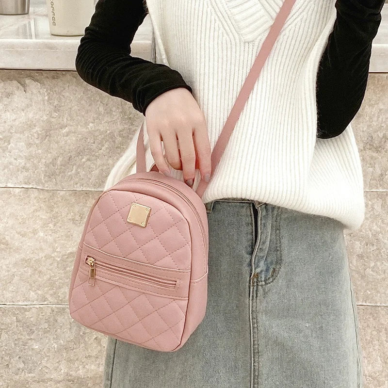 Mini Women's Backpack Multi-Function Phone Pouch Pack School Shoulder Bag
