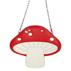 Mushroom Shape Shoulder Bag Purse Chain for Women School