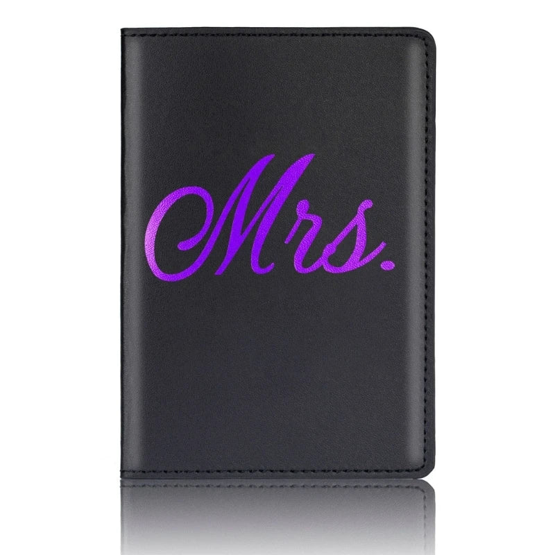 Passport Cover for Women Men Honeymoon Wedding Gift
