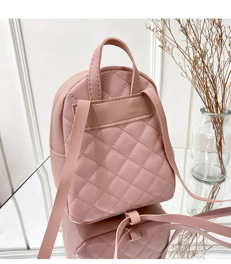 PU Leather Shoulder Mini Small Backpack Phone Pouch Pack