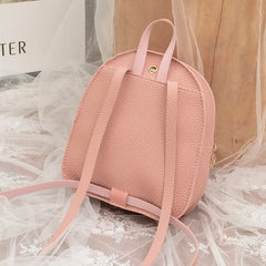 PU Leather Shoulder Mini Small Backpack Women Teenage Girls Kids Multi-Function