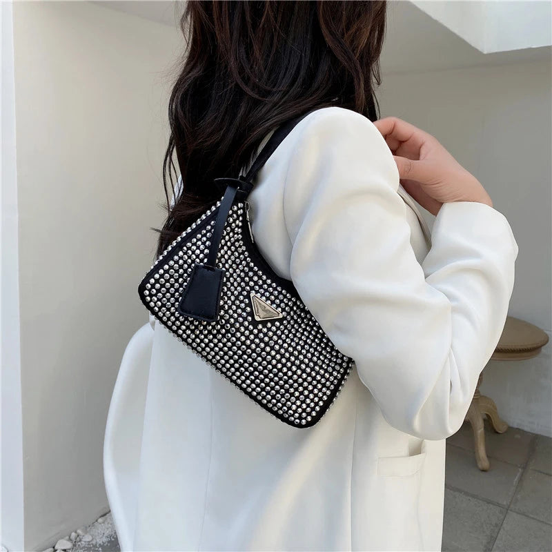 PU Leather Underarm Shoulder Bag for Women Lady Party Small Purses Handbag