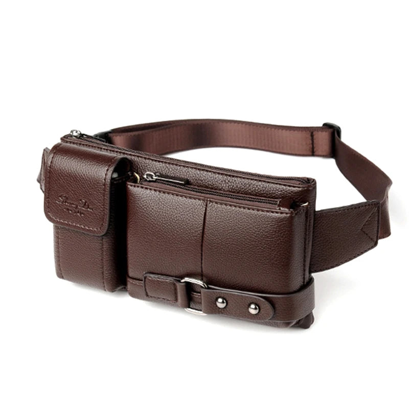 PU Leather Waist Packs Phone Belt Bags Travel Fanny Pack