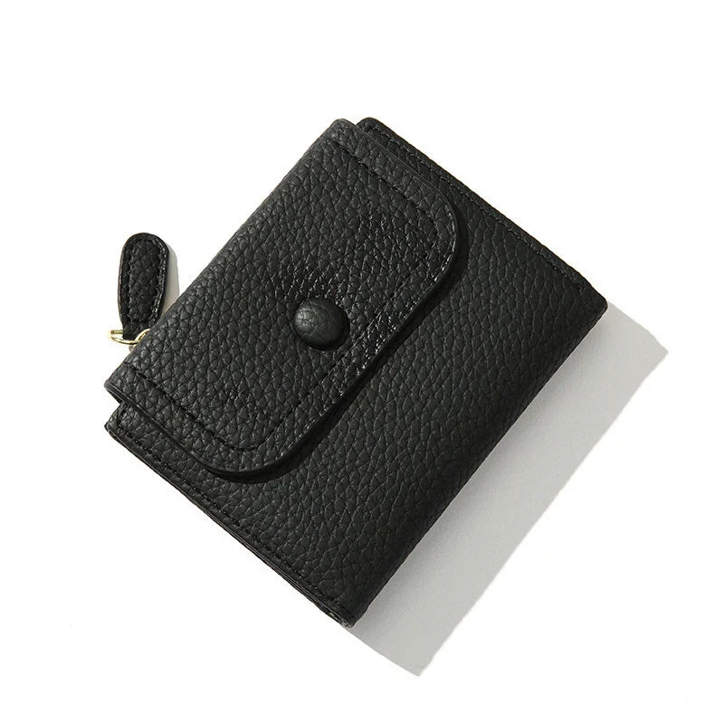 PU Leather Wallet Women's Short Wallet Card Holder Money Bag Purse