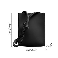 PU Leather Weave Belt Crossbody Small Square Messenger Bag for Women Girls