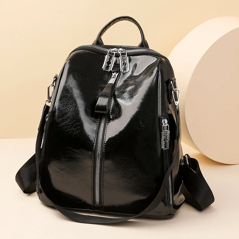 PU Leather Women Backpack Multifunctional Shoulder Bag Student Schoolbags Travel