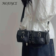 Soft PU Leather Women Messenger Bag Bandage Crossbody Bag