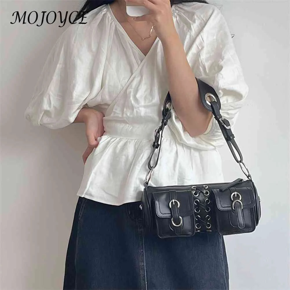 Bandage Women Messenger Bag Casual Handbag Multi-pockets for Shopping