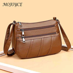 PU Leather Women Shoulder Bag Solid Messenger Crossbody Bags