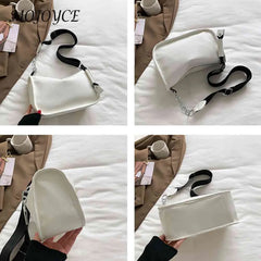 PU Leather Women Shoulder Bags Chain Messenger Bag Solid All-match Casual