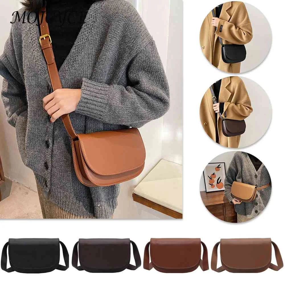 PU Leather Women Shoulder Chest Bag Ladies Handbags Solid Casual Adjustable Stra