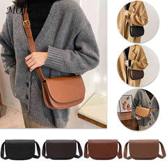 PU Leather Women Shoulder Chest Bag Ladies Handbags Solid Casual Adjustable Stra