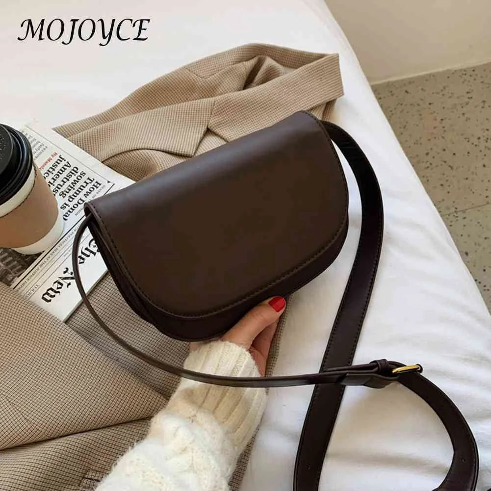 PU Leather Women Shoulder Chest Bag Ladies Handbags Solid Casual Adjustable Stra