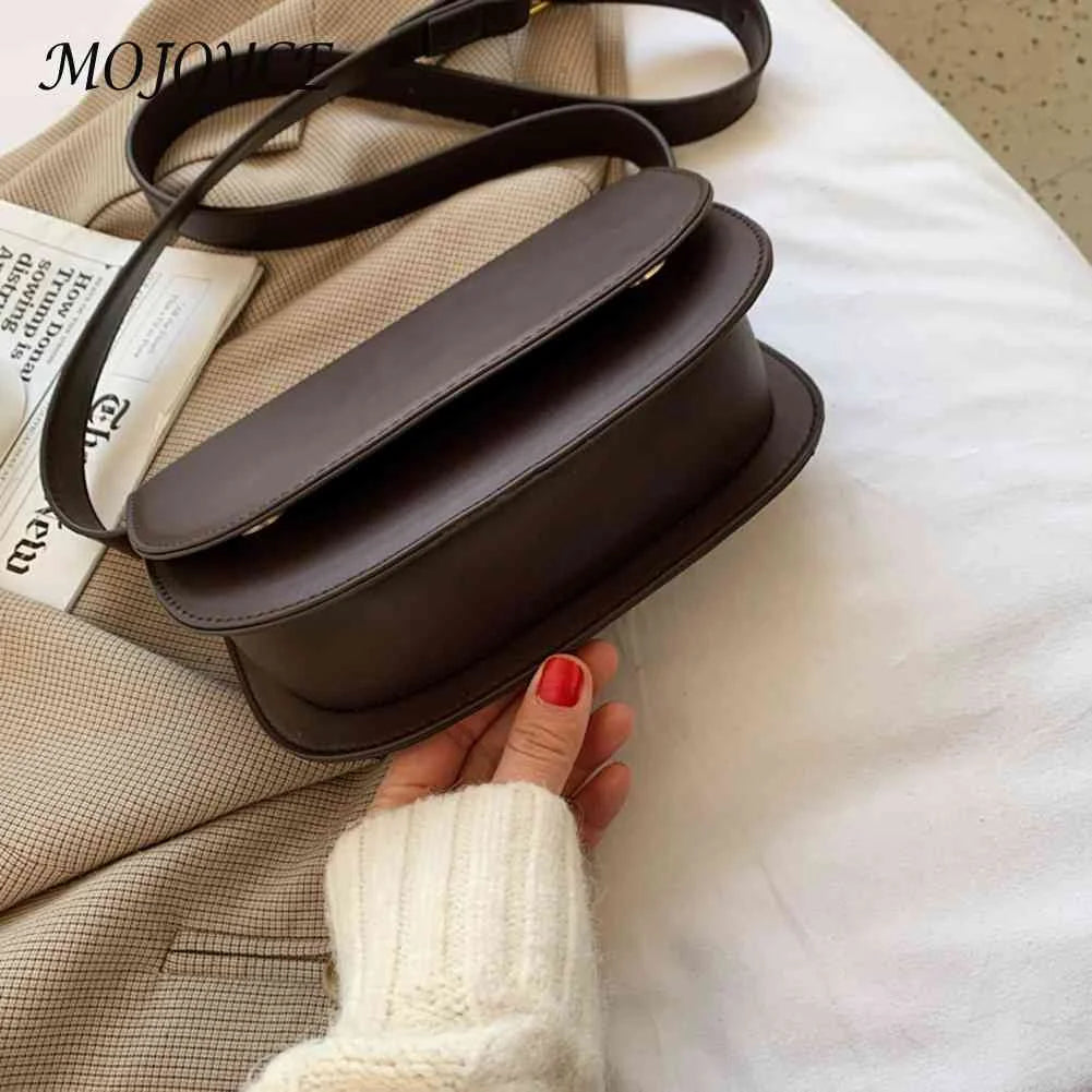 PU Leather Women Shoulder Chest Bag Ladies Handbags Solid Casual Adjustable Stra